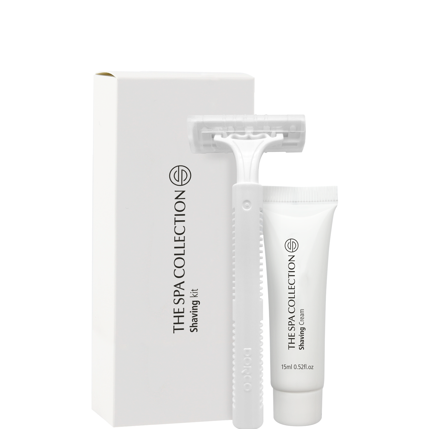Shaving set in white paper box - Razor & cream - The Spa Collection (Box of 250 pieces)