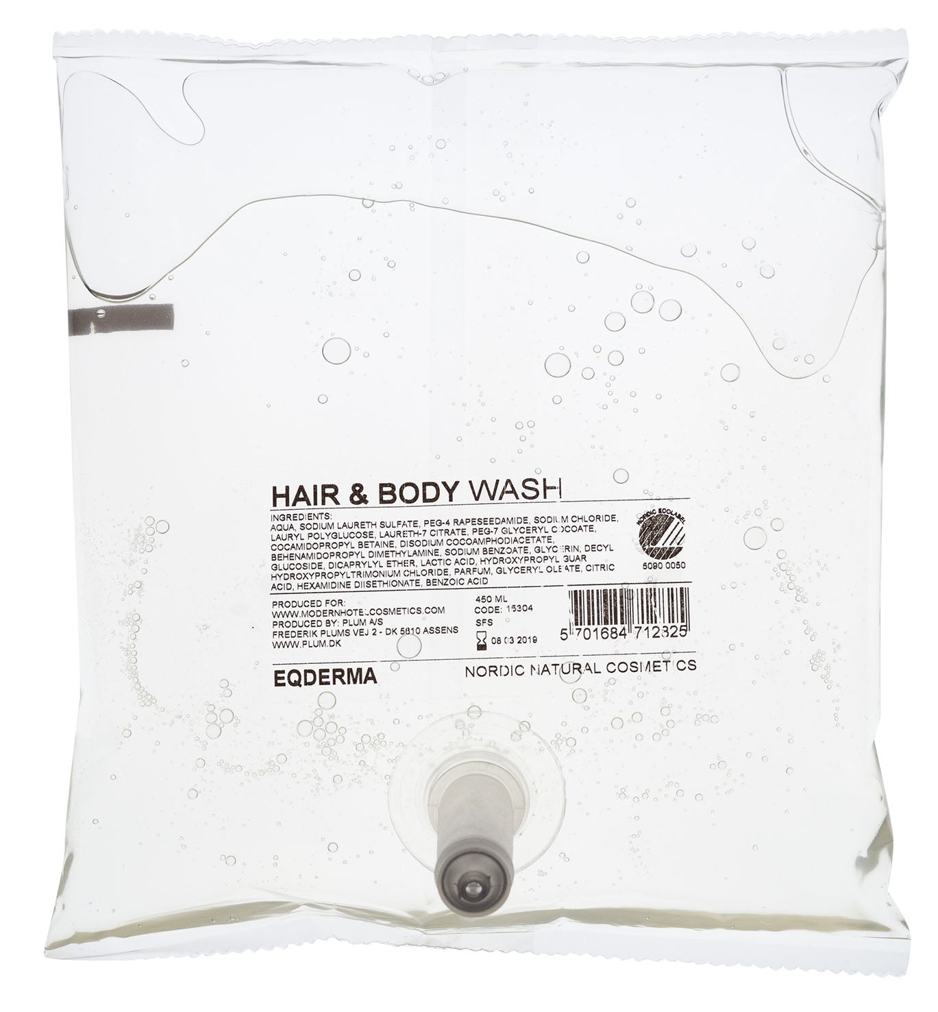 Hair and body wash pouch - The Spa Collection cube dispenser