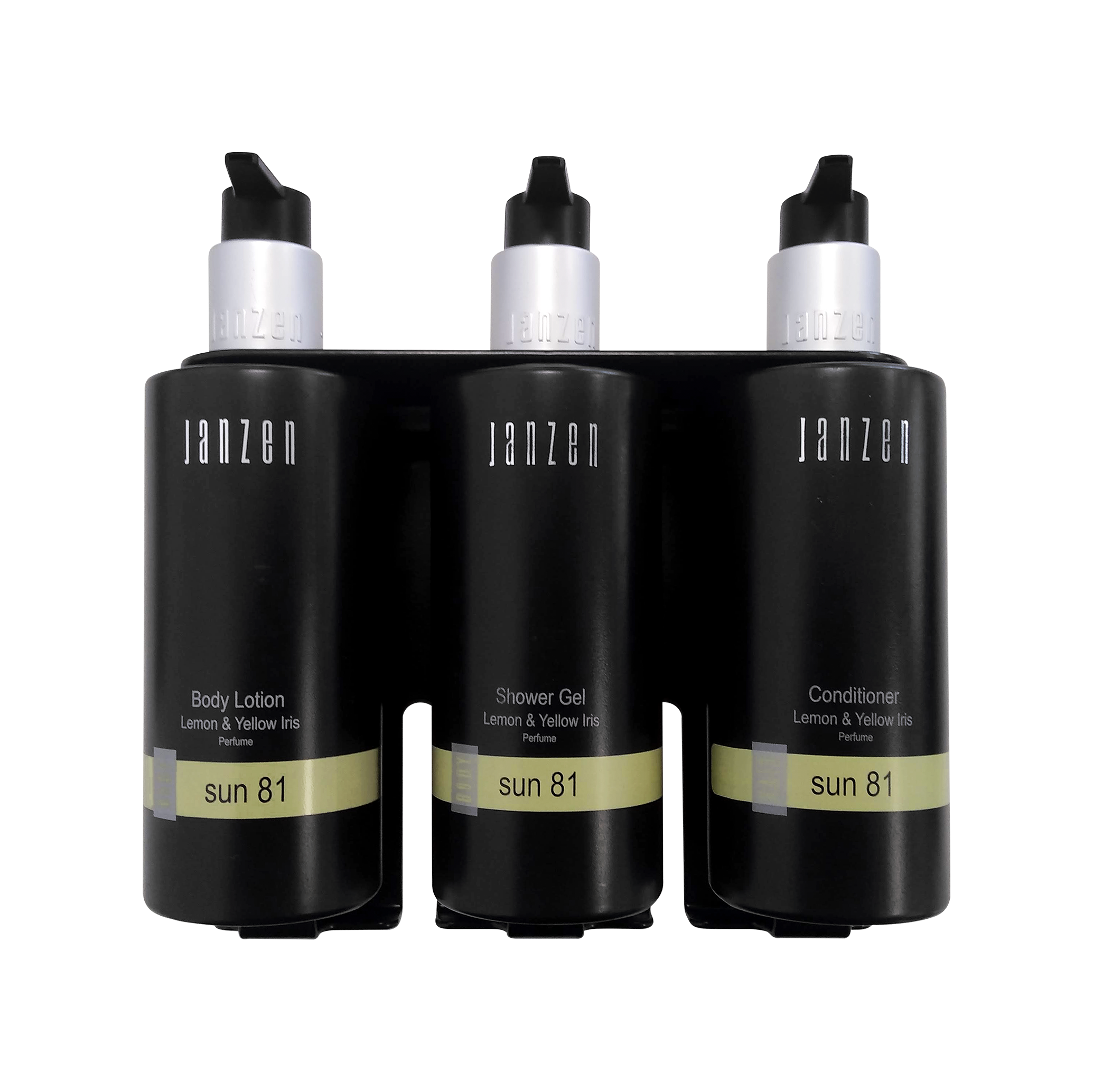 Black triple metal holder for 300ml Janzen bottle - 1 pcs