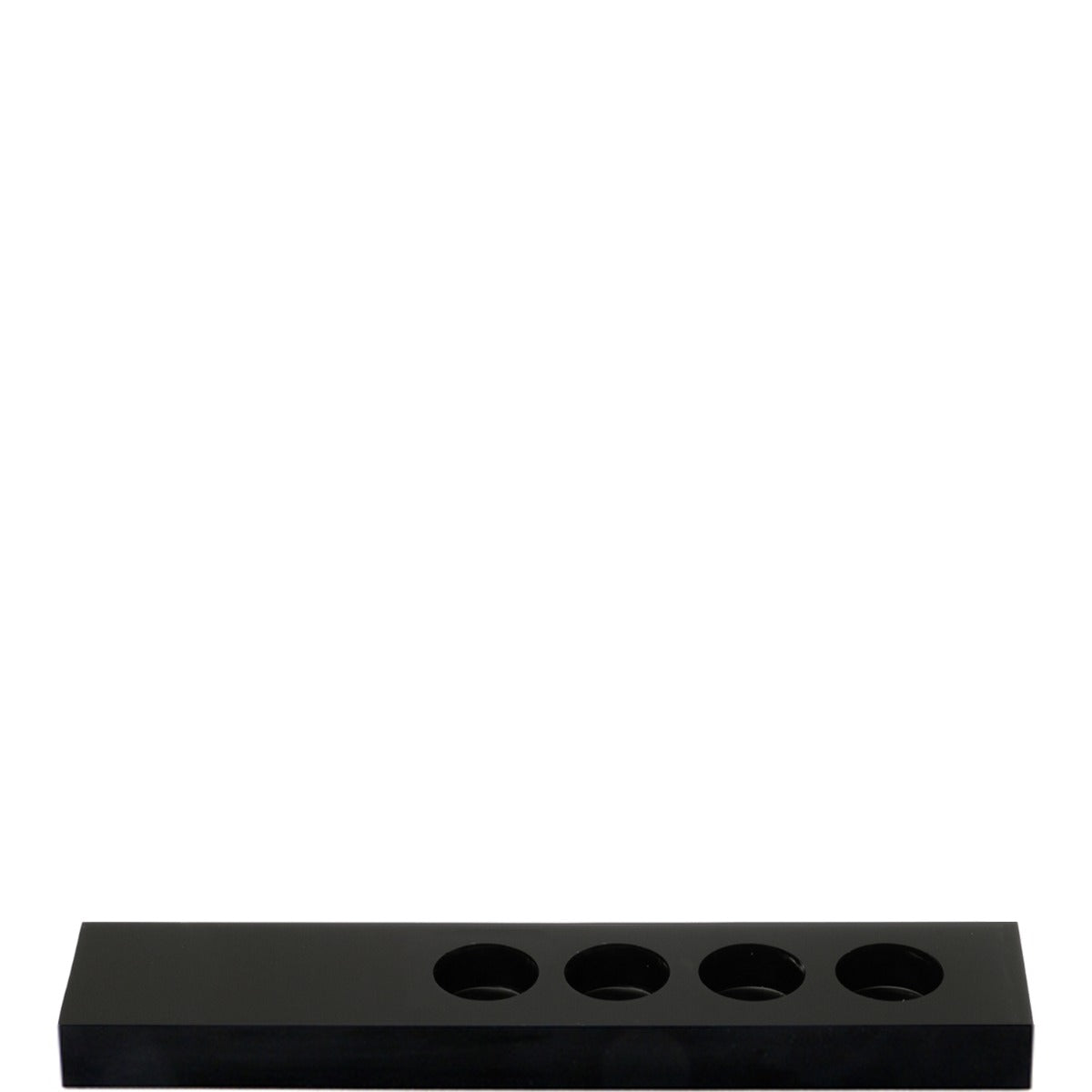 Black display with 4 holes