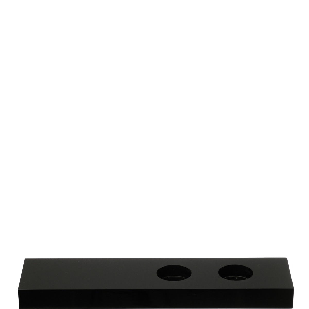 Black display with 2 holes