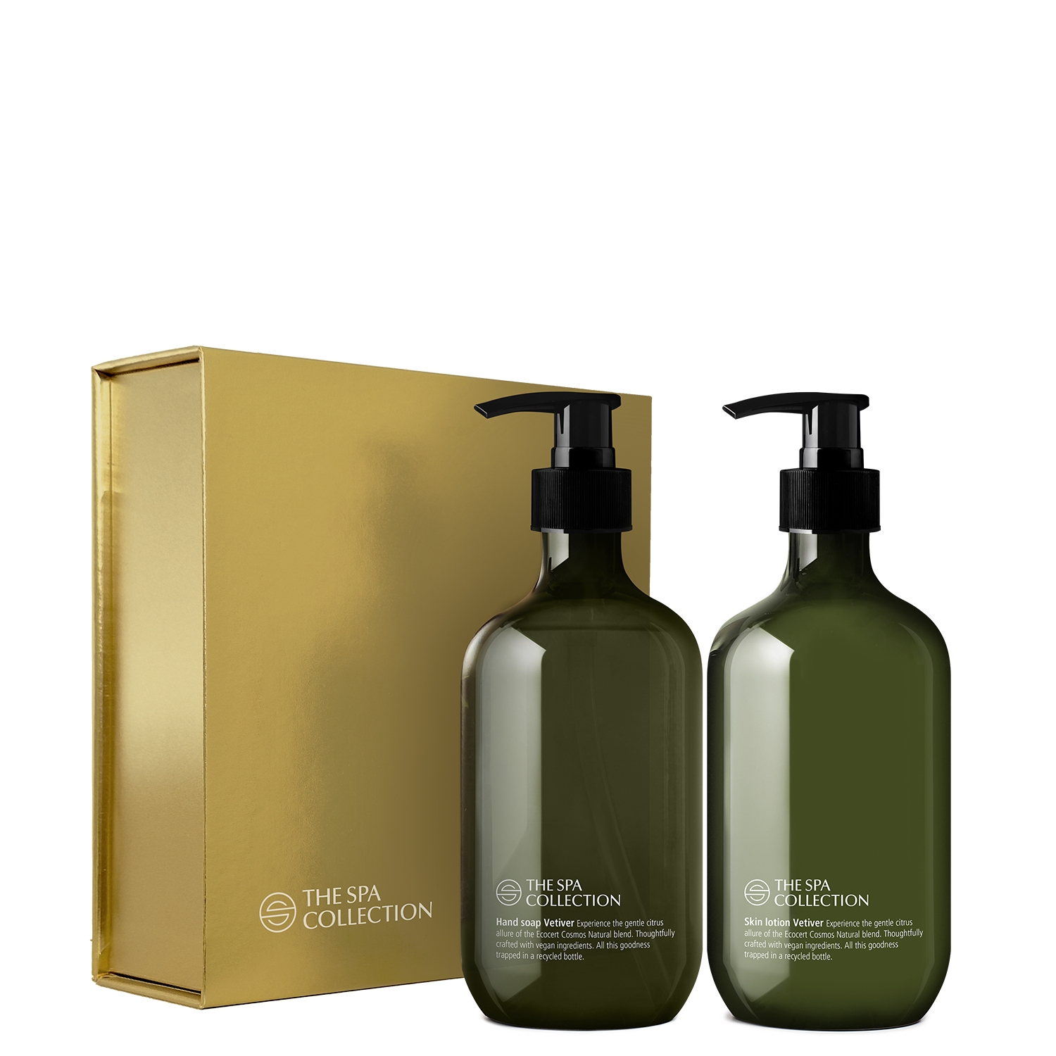Luxury gift box | The Spa Collection Vetiver 2x475ml | Ecocert Cosmos Natural