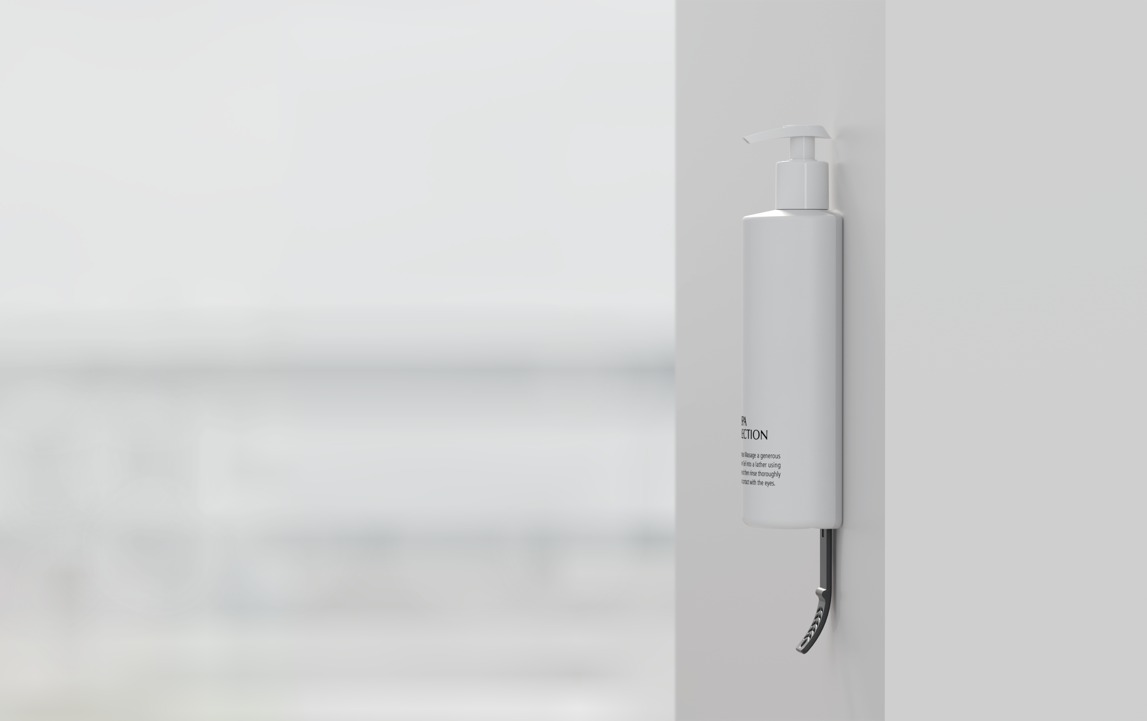 White invisible holder for 380ml bottle - 1 piece