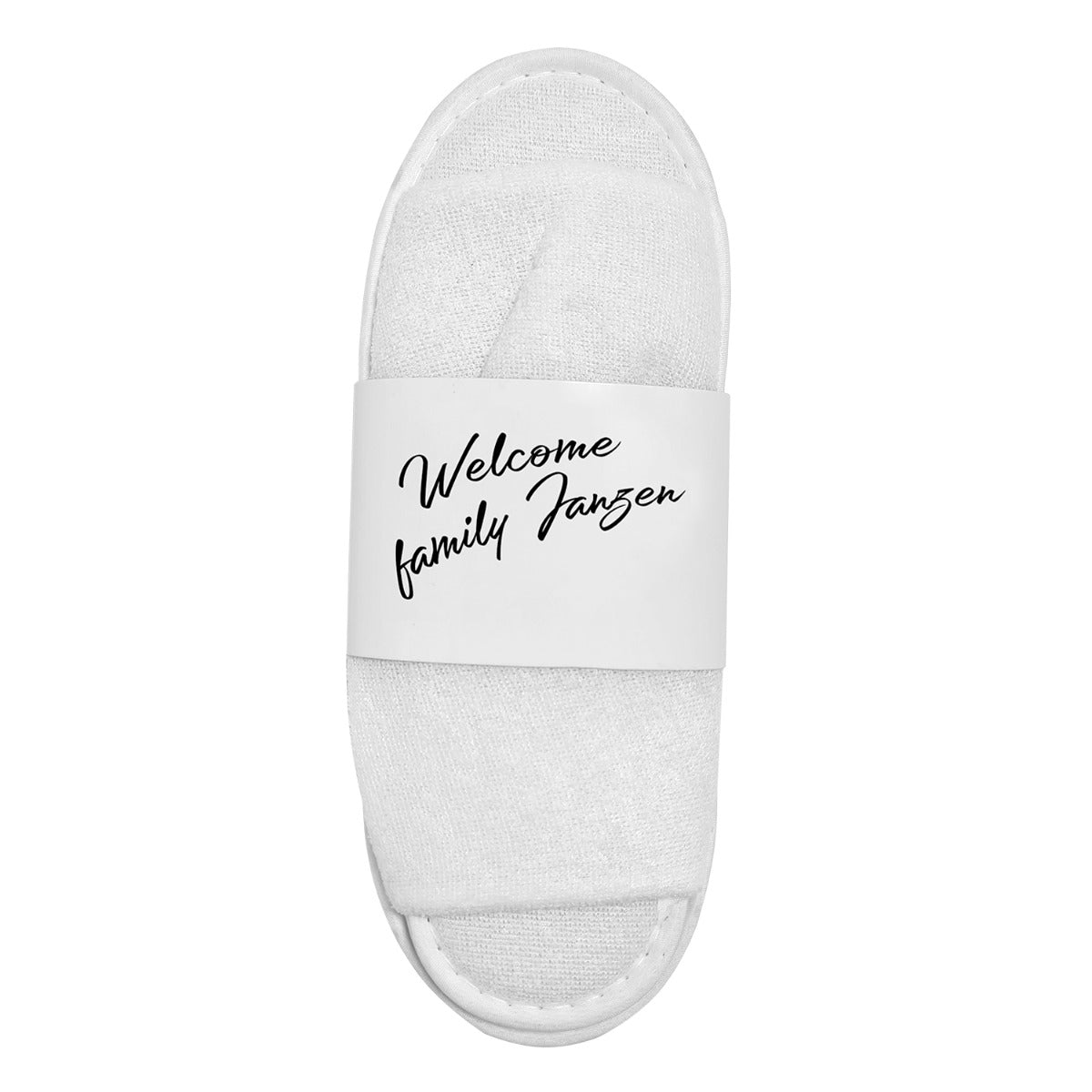White open toe - Bath slipper in paper band