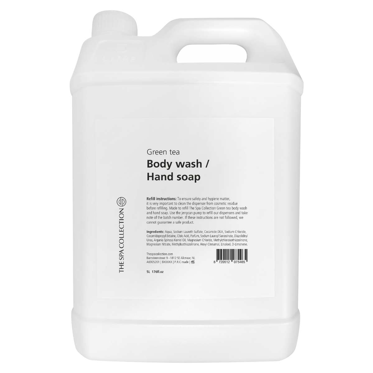 Green tea body wash/hand soap - 5 liter jerrycan (Box of 2 pieces)