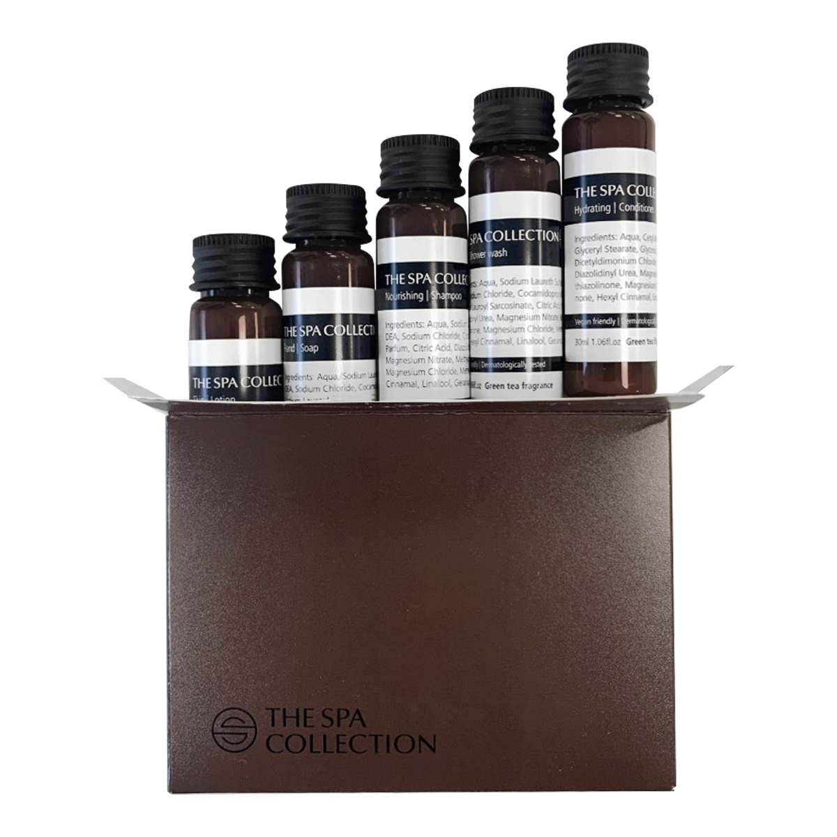 Travel set - 5x 30ml recycled PET - The Spa Collection Green Tea